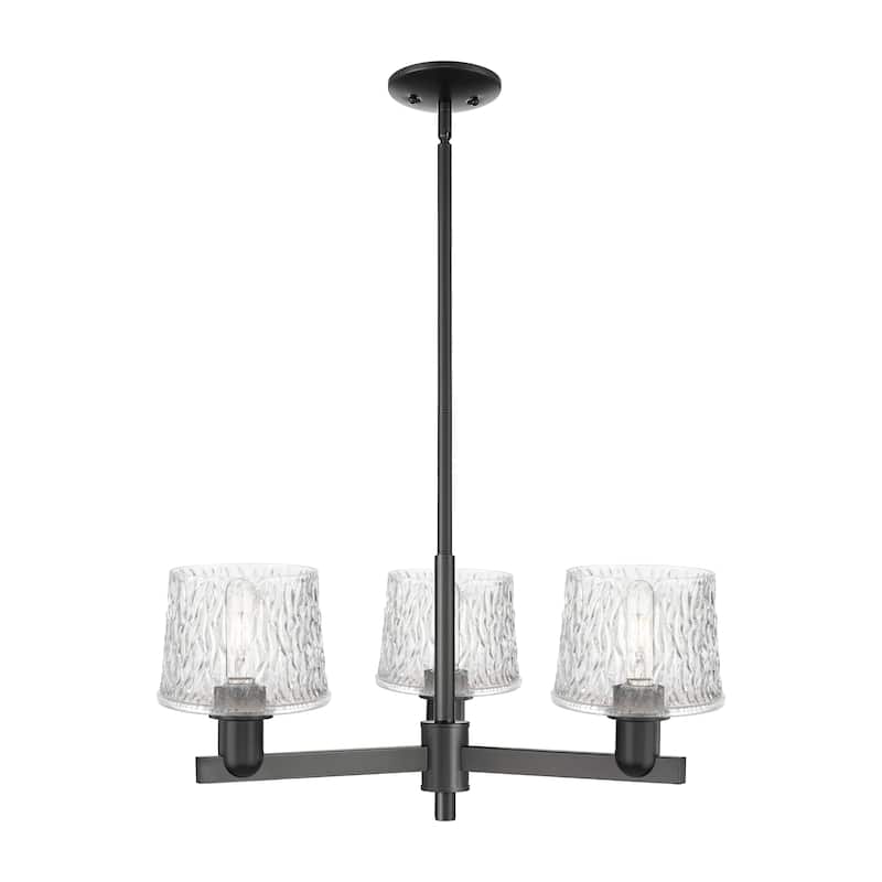 Innovations Lighting Endless Possibilities Arcadia - Niagara - 3 Light 28" Stem Hung Chandelier - Matte Black
