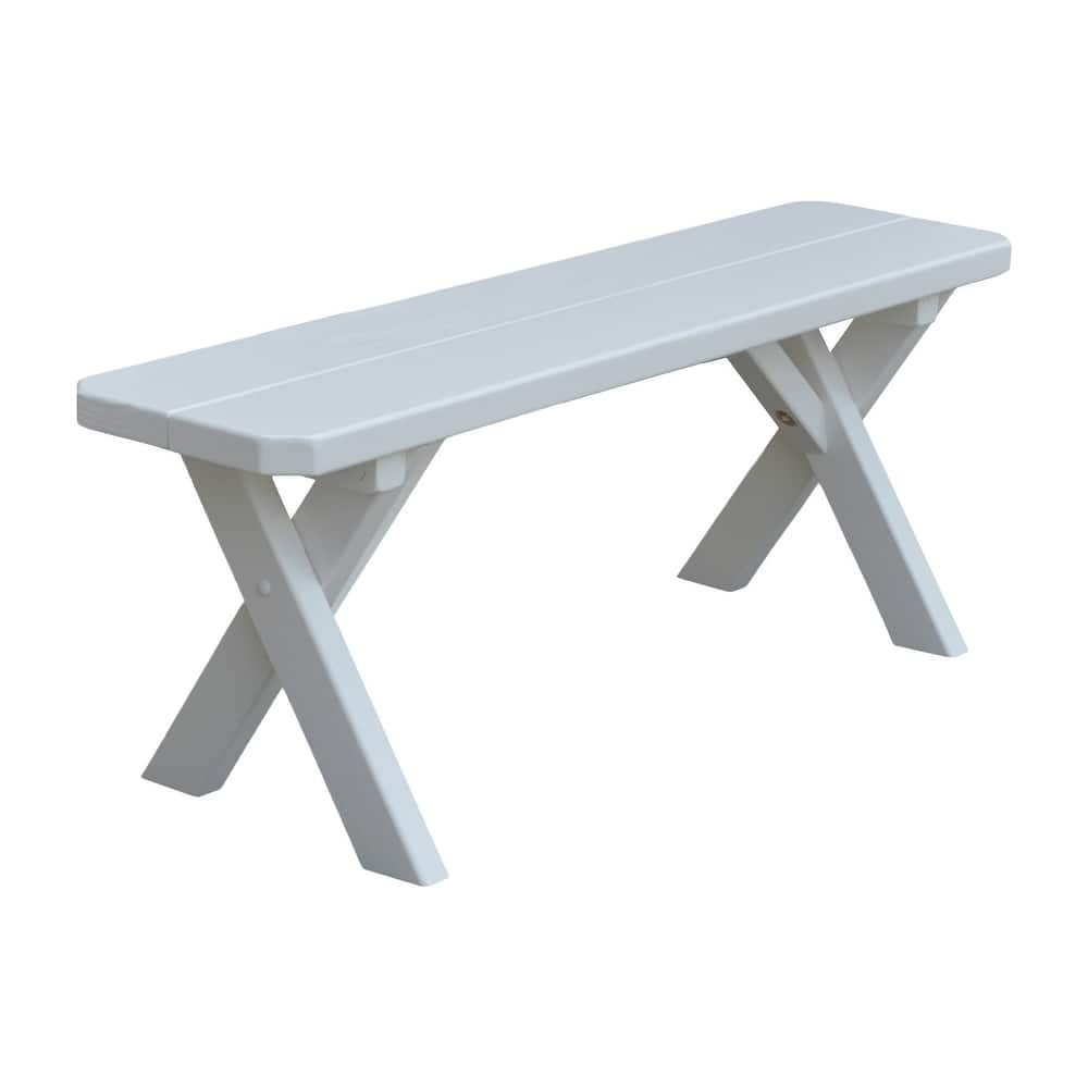 Pine 4' Crossleg Bench