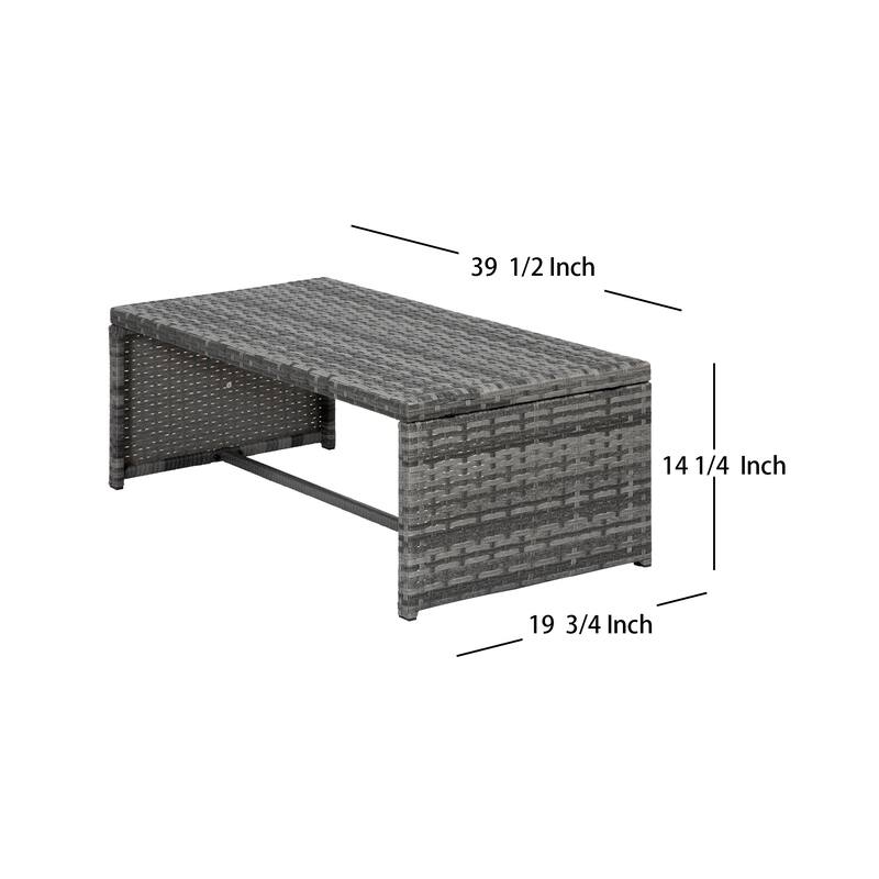 Audy Outdoor 4-Piece Cushioned Rattan Patio Furniture Chat Set