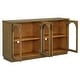 preview thumbnail 44 of 51, Buffet Cabinet with Glass Doors, Arched Cabinet with Adjustable Shelves, Kitchen Storage Cabinet with Rebound Device