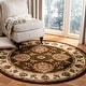preview thumbnail 15 of 133, SAFAVIEH Lyndhurst Hermanda Traditional Oriental Rug 5'3" Round - Brown/Ivory - Round