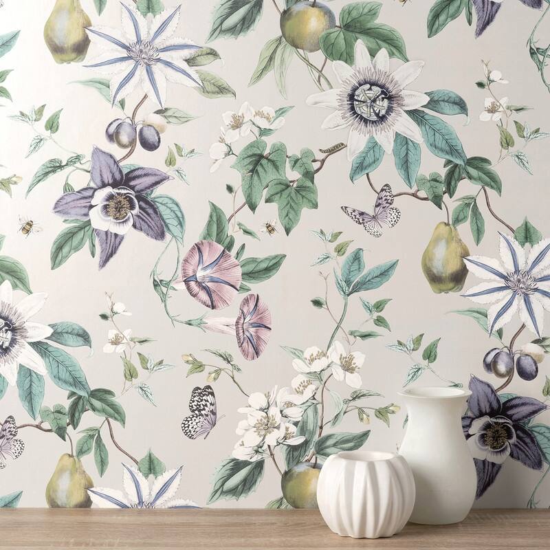 Fine Decor Sierra Silver Floral Wallpaper