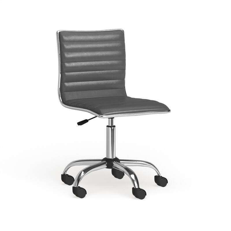 Carson Carrington Lund Modern Chrome Office Chair - Grey