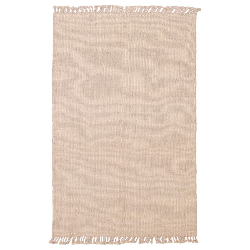 ECARPETGALLERY Braid weave Sienna Cream Wool Rug - 5'0 x 8'0 - Cream - 5'0 x 8'0