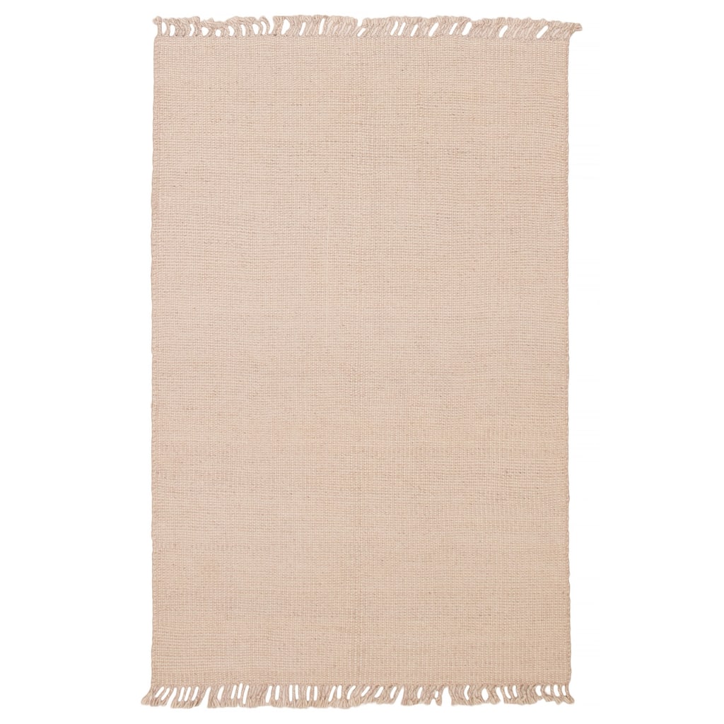ECARPETGALLERY Braid weave Sienna Cream Wool Rug - 5'0 x 8'0