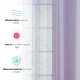 preview thumbnail 109 of 117, HLC.me 2 Piece Semi Sheer Voile Window Curtain Drapes Grommet Top Panels Bedroom, Living Room - Set of 2 panels