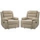 preview thumbnail 7 of 101, Overstuffed Cotton Corduroy Manual Pushback Recliner with Wide Armrest