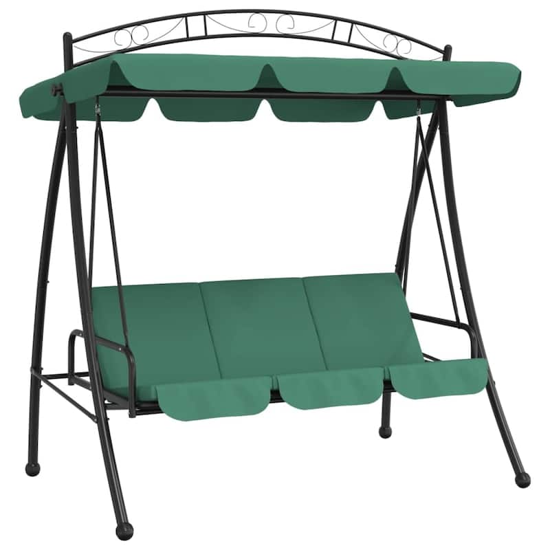 vidaXL Patio Swing Chair Outdoor Bench with Canopy and Cushion Swing Seat