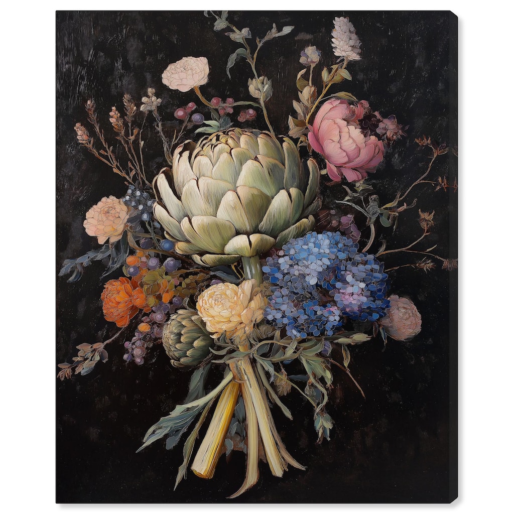 Moody Artichoke II Canvas by Art Remedy, Gallery Wrapped