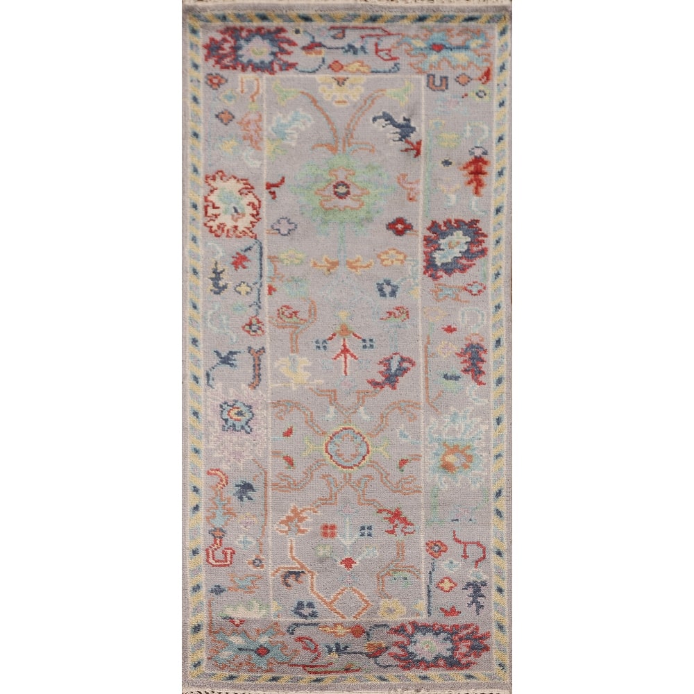 Oushak Oriental Accent Rug Hand-Knotted Wool Carpet - 2'10" x 5'11"