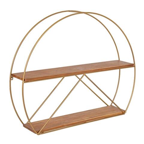 Kate and Laurel Delmar Mid-century Modern Wall Shelf