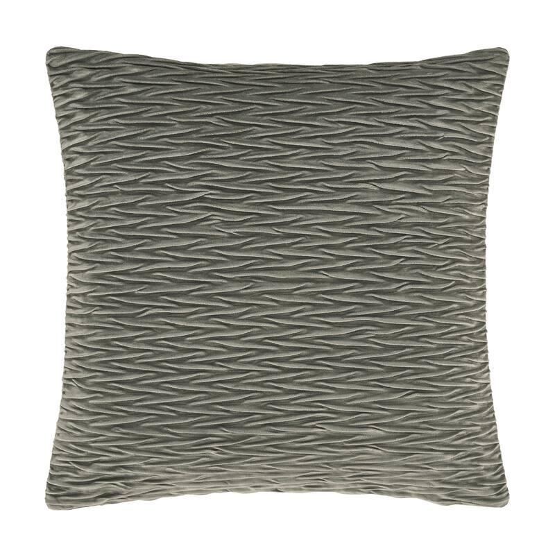 Townsend Ripple Pillow 20" Square Decorative Throw Pillow Cover - Charcoal
