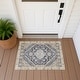 preview thumbnail 16 of 101, Machine Washable Indoor/ Outdoor Traditional Mankato Chantille Rug Navy - 1'8" x 2'6"