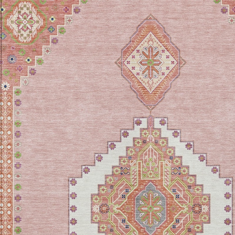 HomeRoots Oriental Traditional Rectangle Outdoor Rug