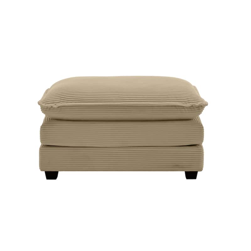 Ottoman Footstool in Corduroy Fabric, Can be Used with 2 Seater Sofas, 3 Seater Sofas and 4 Seater Sofas, Corduroy Fabric