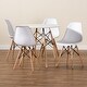 preview thumbnail 10 of 9, Jaspen Modern and Contemporary Plastic and Wood Dining Set (5pc)