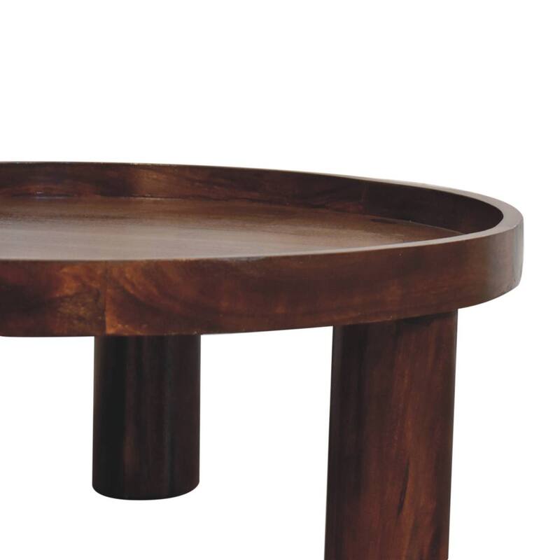 Artisan Furniture Solid Wood Crescent Chestnut Coffee Table