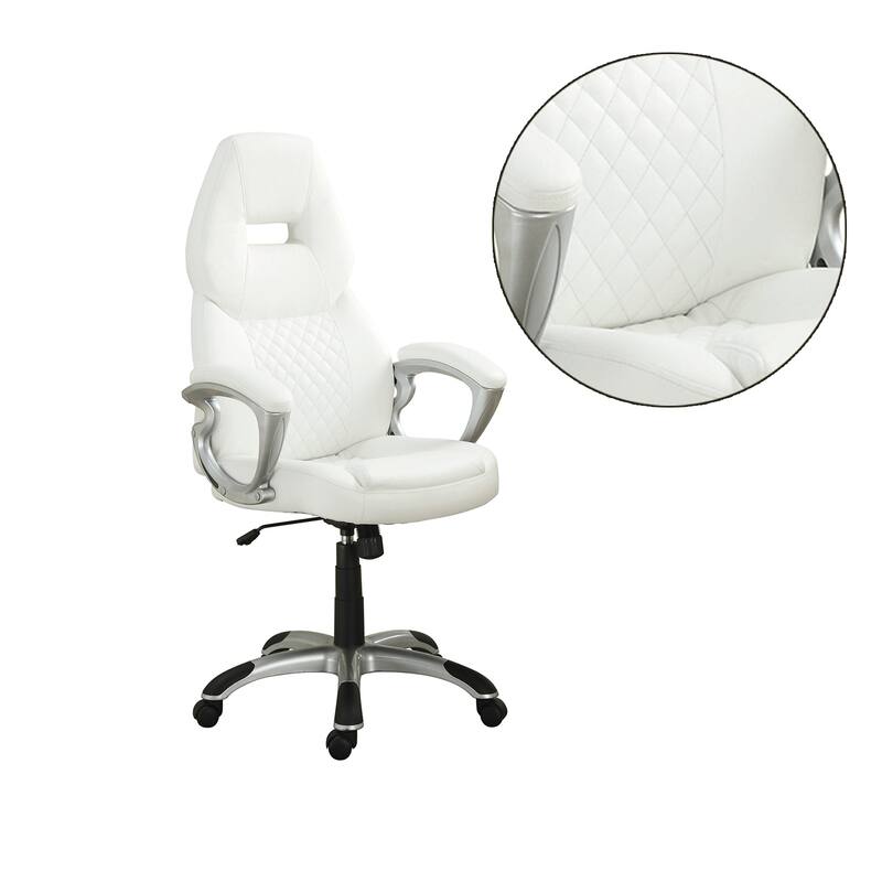 Adjustable Height Office Chair in White