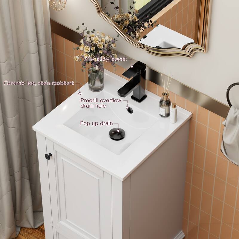 Bathroom Vanity with Sink Combo Set, Free Standing Bathroom Storage Cabinet