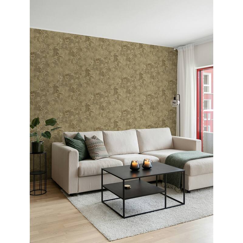 Seabrook Designs Capriana Scrolls Unpasted Wallpaper