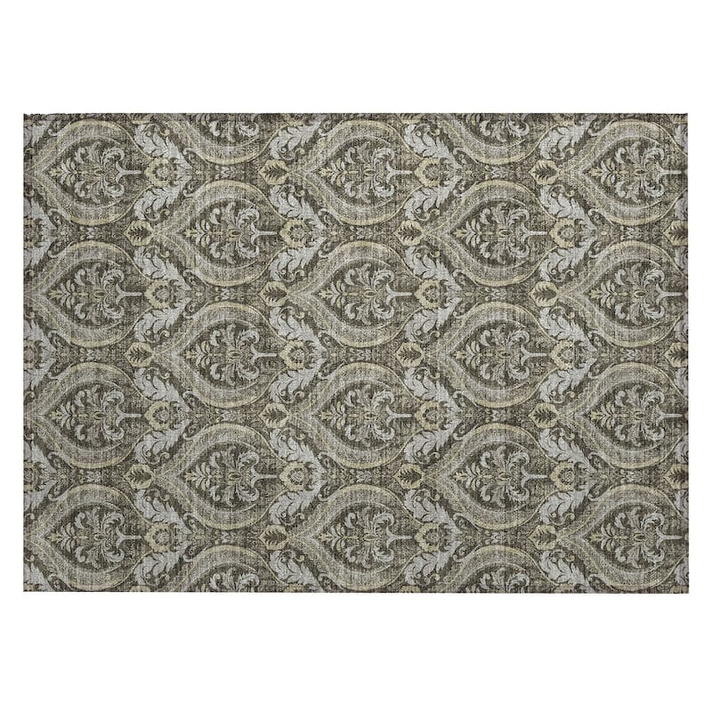 Haso Lush Floral Weather Resistant Classic Meets Modern Outdoor Rug