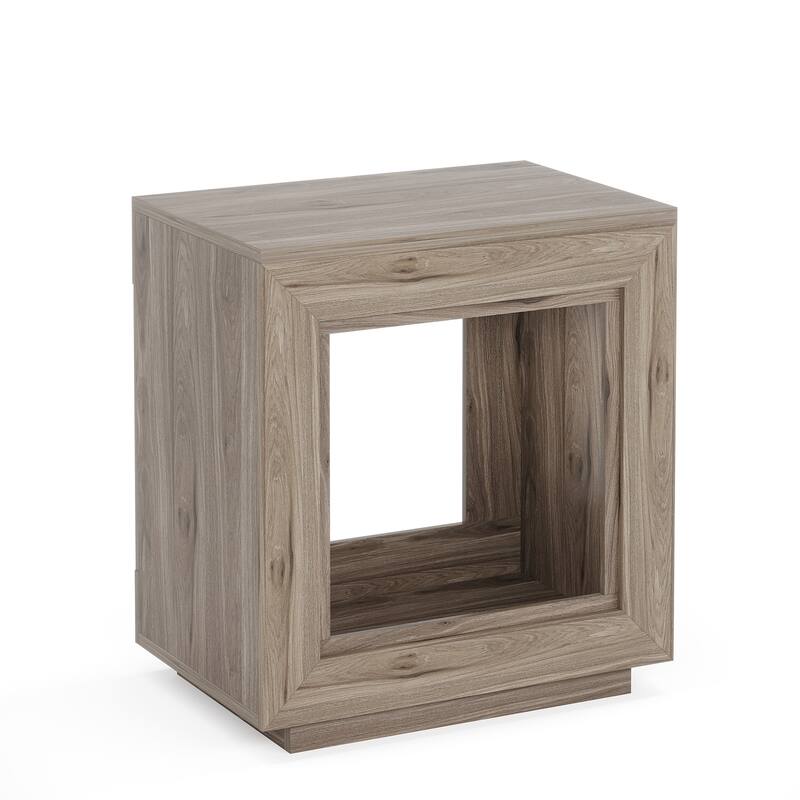 23.62-inch Farmhouse Rectangular End Side Table Nightstand Bedside Table for Living Room