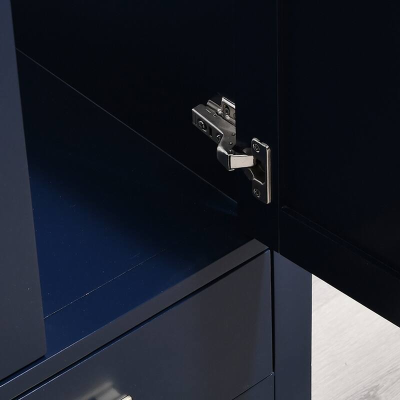 StarrySky 42 inch Undermount Single Sink Bathroom Vanity with Engineered Carrara Marble Top - 42 inch