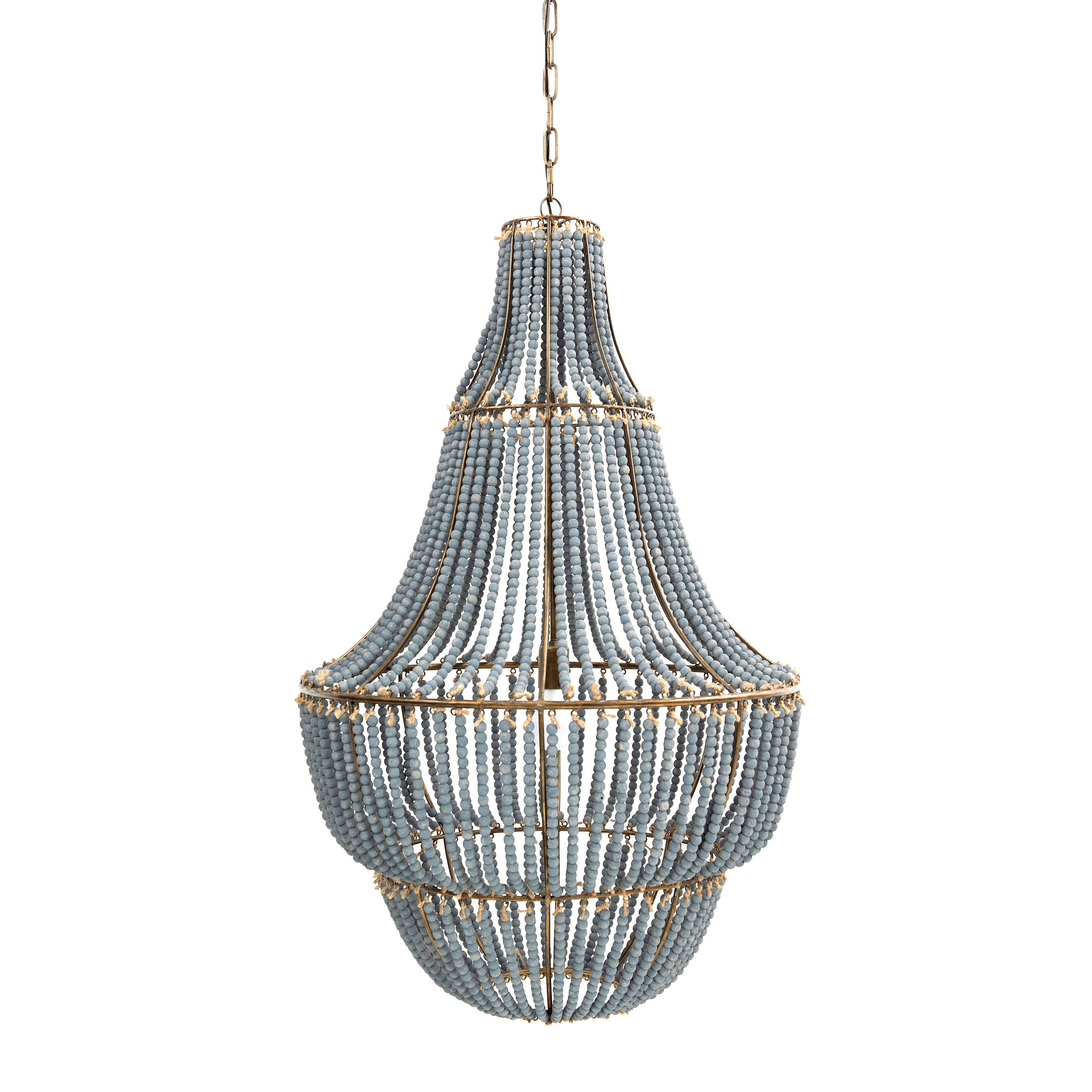 Draped Wood Bead Chandelier On Sale Bed Bath Beyond 31276371