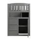 preview thumbnail 27 of 29, Twin Over Full/Twin Bunk Bed with Storage Shelves, Drawers, and Convertible Bed