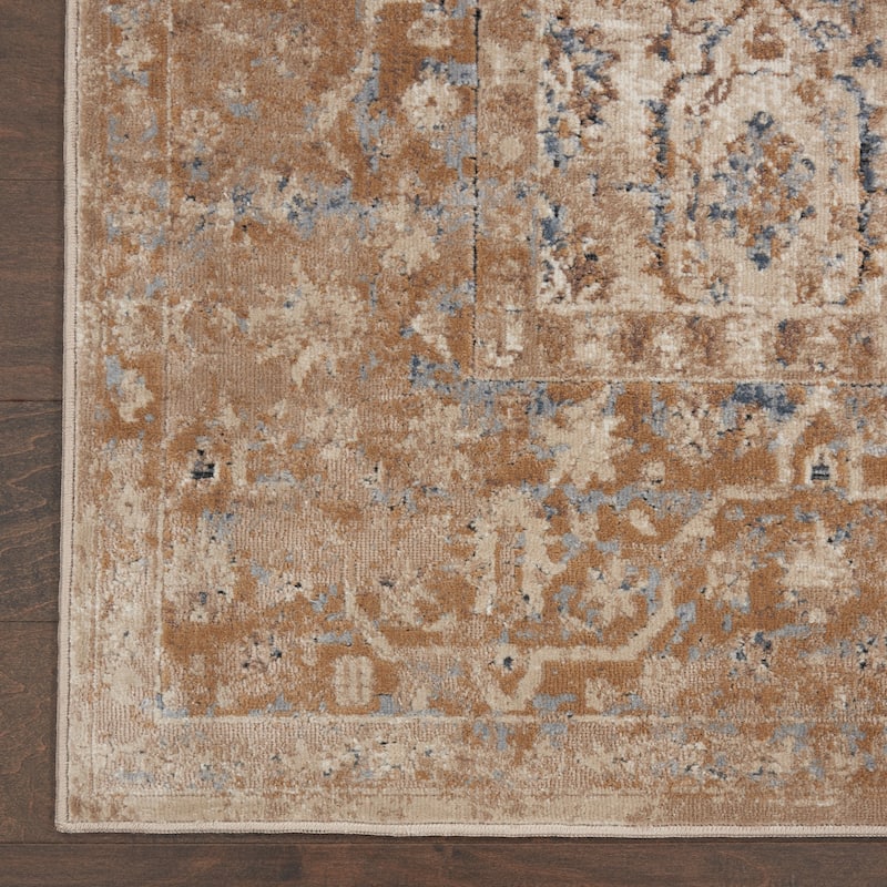 Malta Classic Bordered Geometric Medallion Area Rug