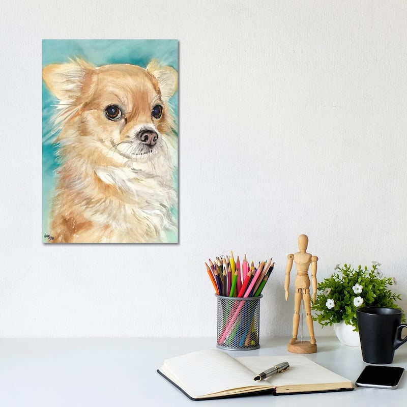 iCanvas "Sophie - Chihuahua" by Judith Stein Canvas Print - 12x8x0.75