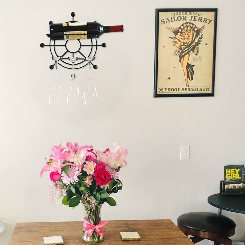 Wine Rack Wall Mounted - 11"D x3.5"W x 15"H