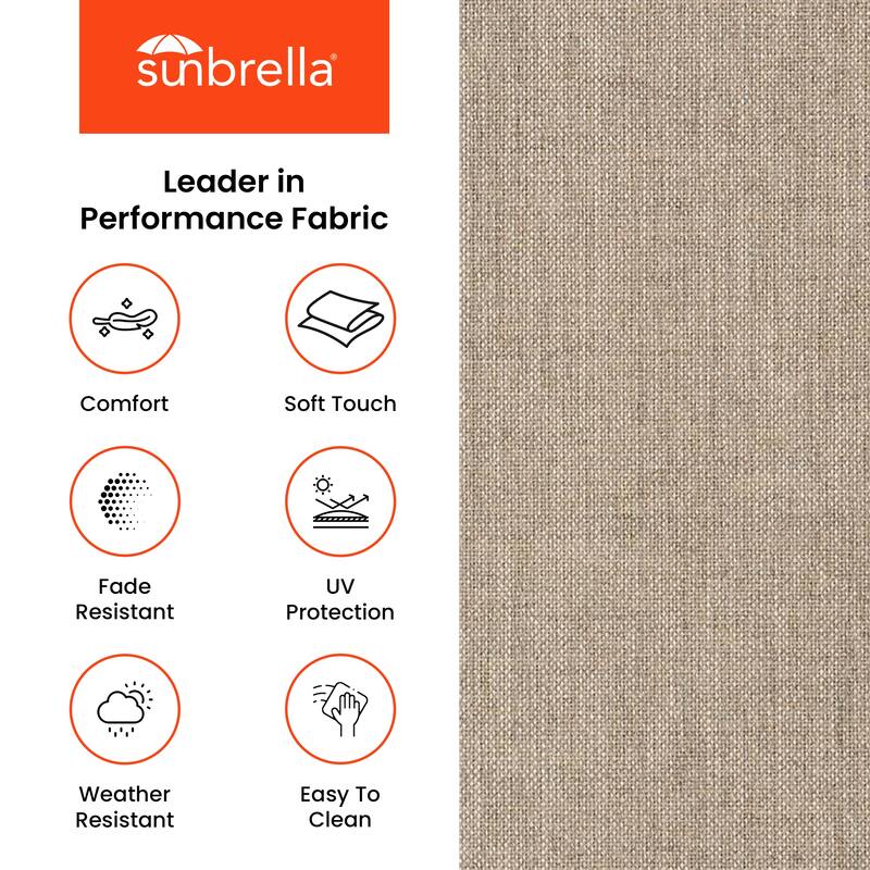 Sunbrella Outdoor Deep Seating Cushion - 25" W x 25.5" D x 5" H