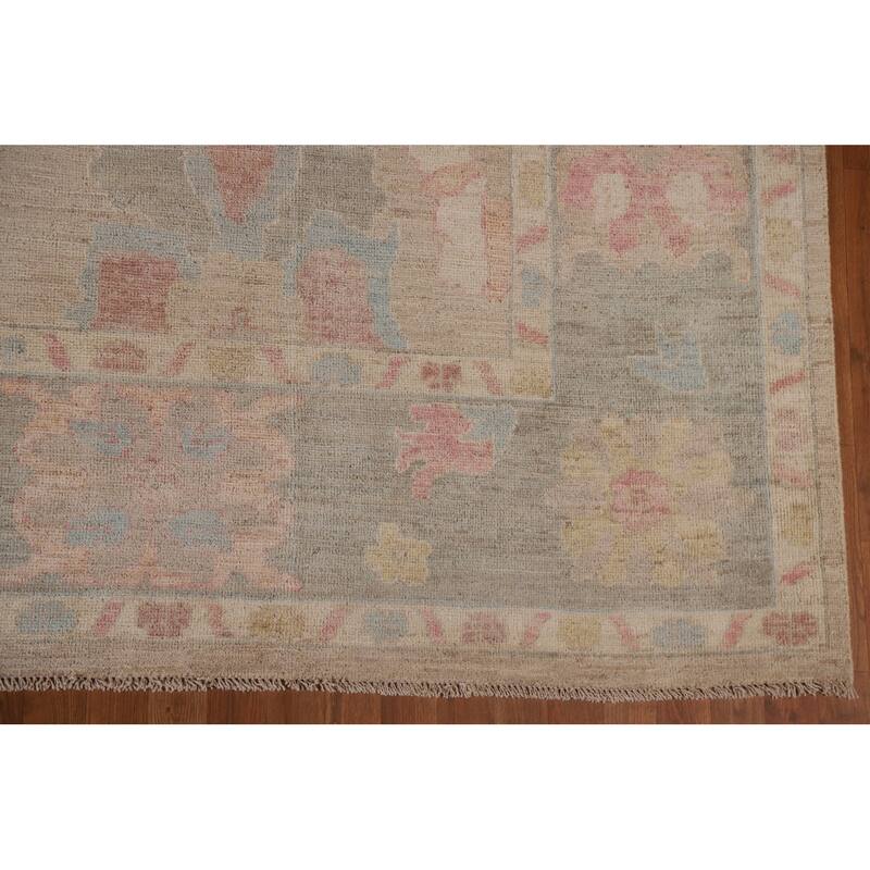 Floral Oushak Turkish Large Area Rug Hand-knotted Wool Carpet - 10'3"x 13'10"