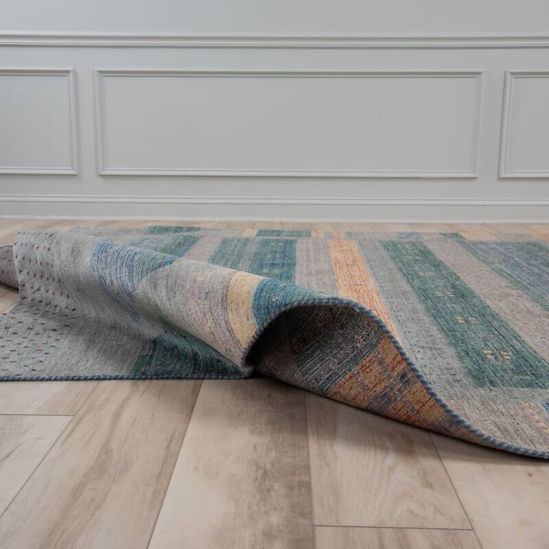 Alora Decor Southwestern Tribal Striped Grey Rug