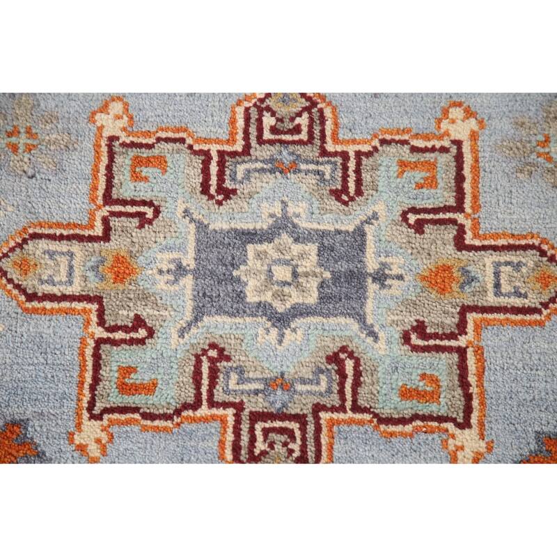 Light Blue Kazak Oriental Accent Rug Wool Carpet - 3'0"x 5'1"
