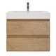 preview thumbnail 19 of 71, Baillie 30'' Wall-Mounted Vanity with Reinforced Acrylic Sink 30''Width - New England Oak