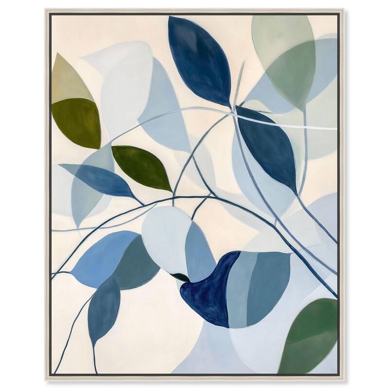Woven Botanicals I Canvas by Art Remedy - 30" x 36" - Silver