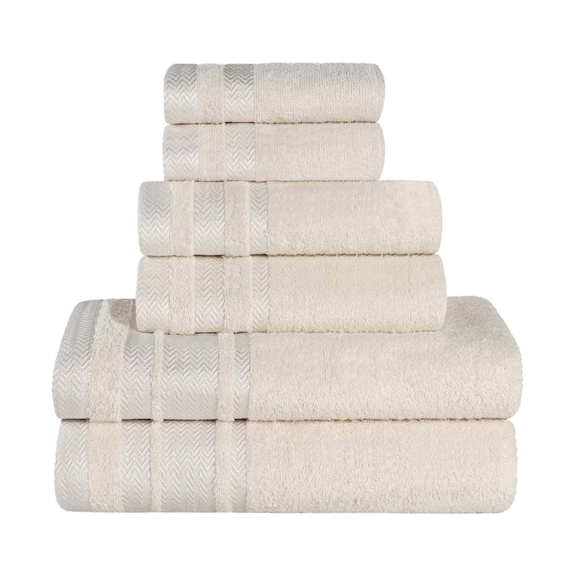 Superior Hays Cotton Medium Weight 6 Piece Bathroom Towel Set