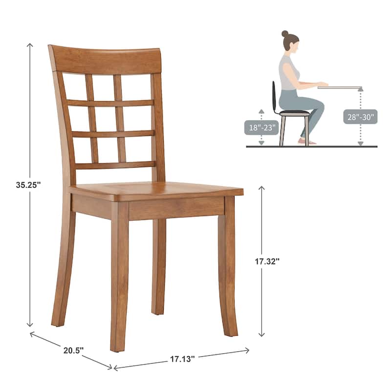 Wilmington II Round Pedestal Base Oak Finish Breakfast Nook Set by iNSPIRE Q Classic
