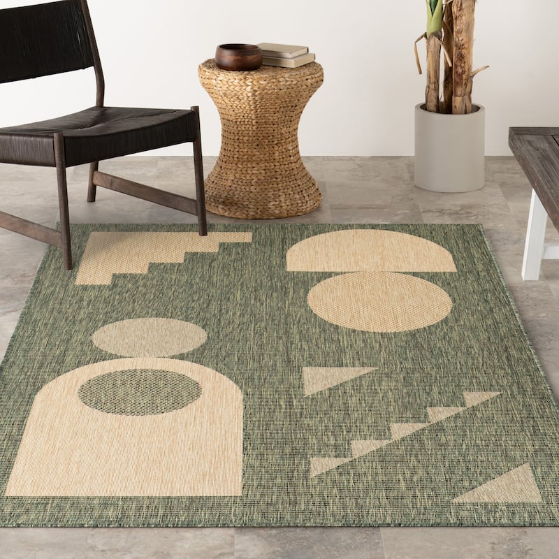 Nuloom Anslie Geometric Indoor/Outdoor Area Rug