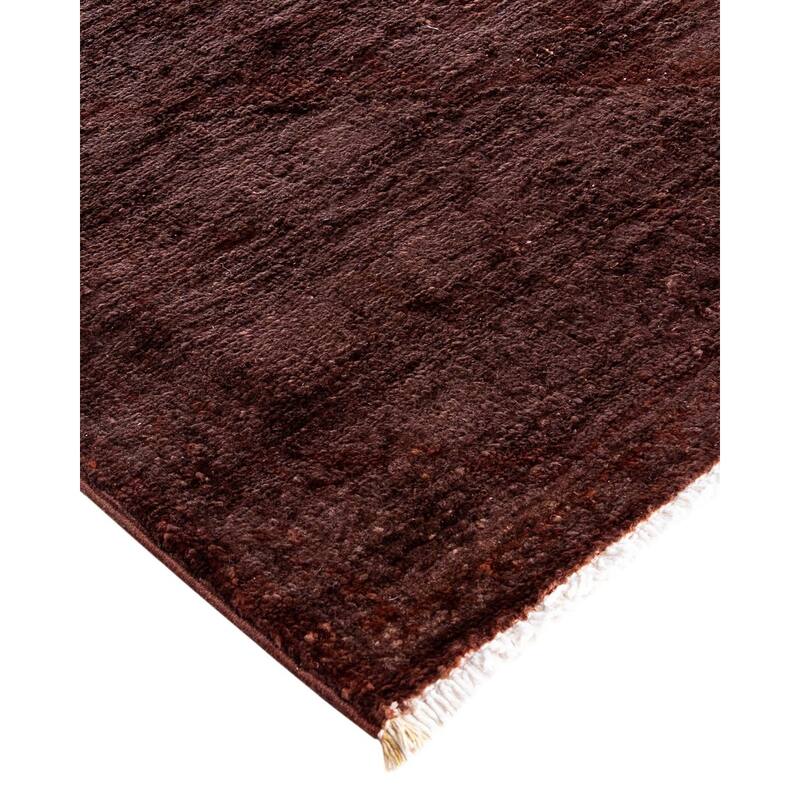Vibrance, One-of-a-Kind Hand-Knotted Area Rug - Brown, 6' 3" x 9' 2" - 6' 3" x 9' 2"