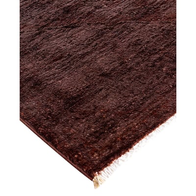 Vibrance, One-of-a-Kind Hand-Knotted Area Rug - Brown, 6' 3" x 9' 2" - 6' 3" x 9' 2"