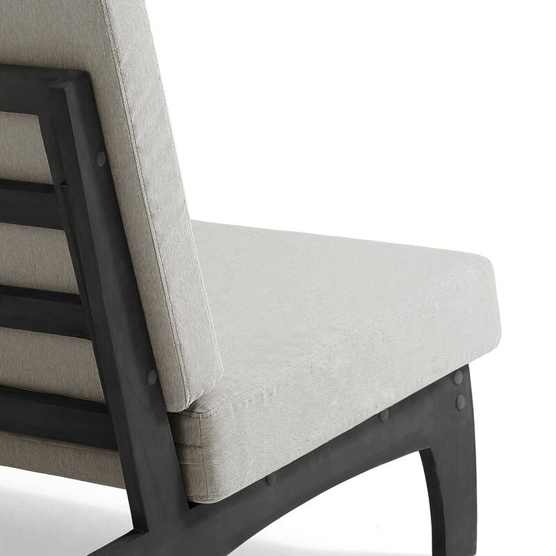 Casual Large Teak Outdoor Patio Conversation Set