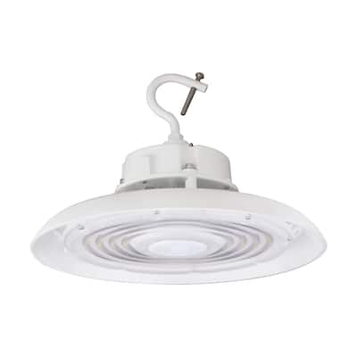 200W UFO LED High Bay - 28800 Lumens - 5000K - 120-277 Volt - 0-10V Dimmable - White Finish