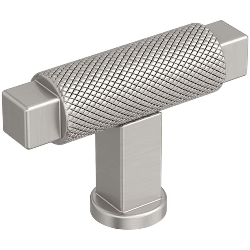 Amerock BP37621 Balata 9/16" Knurled Bar Cabinet Knob - Satin Nickel