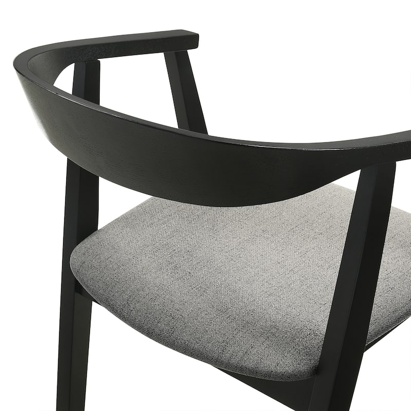 Santana Mid-Century Modern Upholstered Wood Dining Chairs - Set of 2
