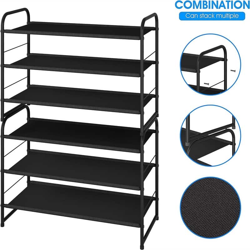 3-Tier Stackable Shoe Rack
