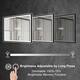 Wall Mounted Back Light Bathroom Framed LED Mirror Anti- Fog With Dimmable Light Touch Sensor And Memory Function