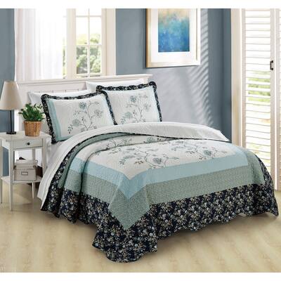 Serenta Dorset 3 Piece Bedspread Quilts Set